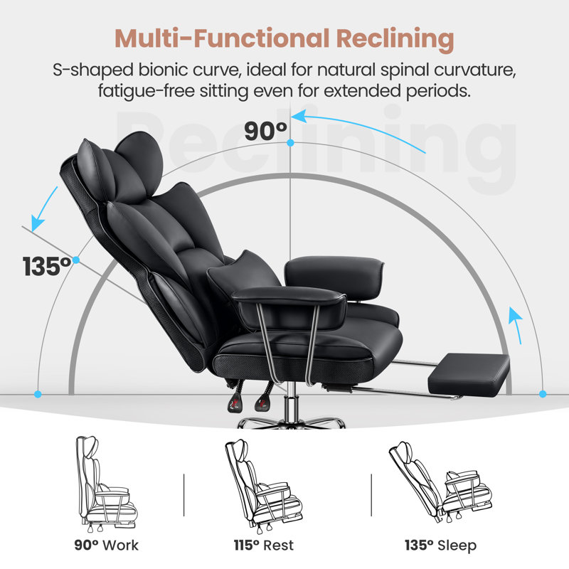 Red Barrel Studio® Faux Leather Executive Computer Chair & Reviews